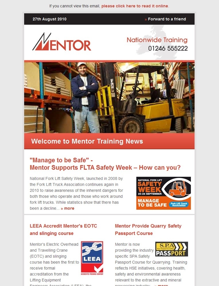 Mentor Training Email Campaign