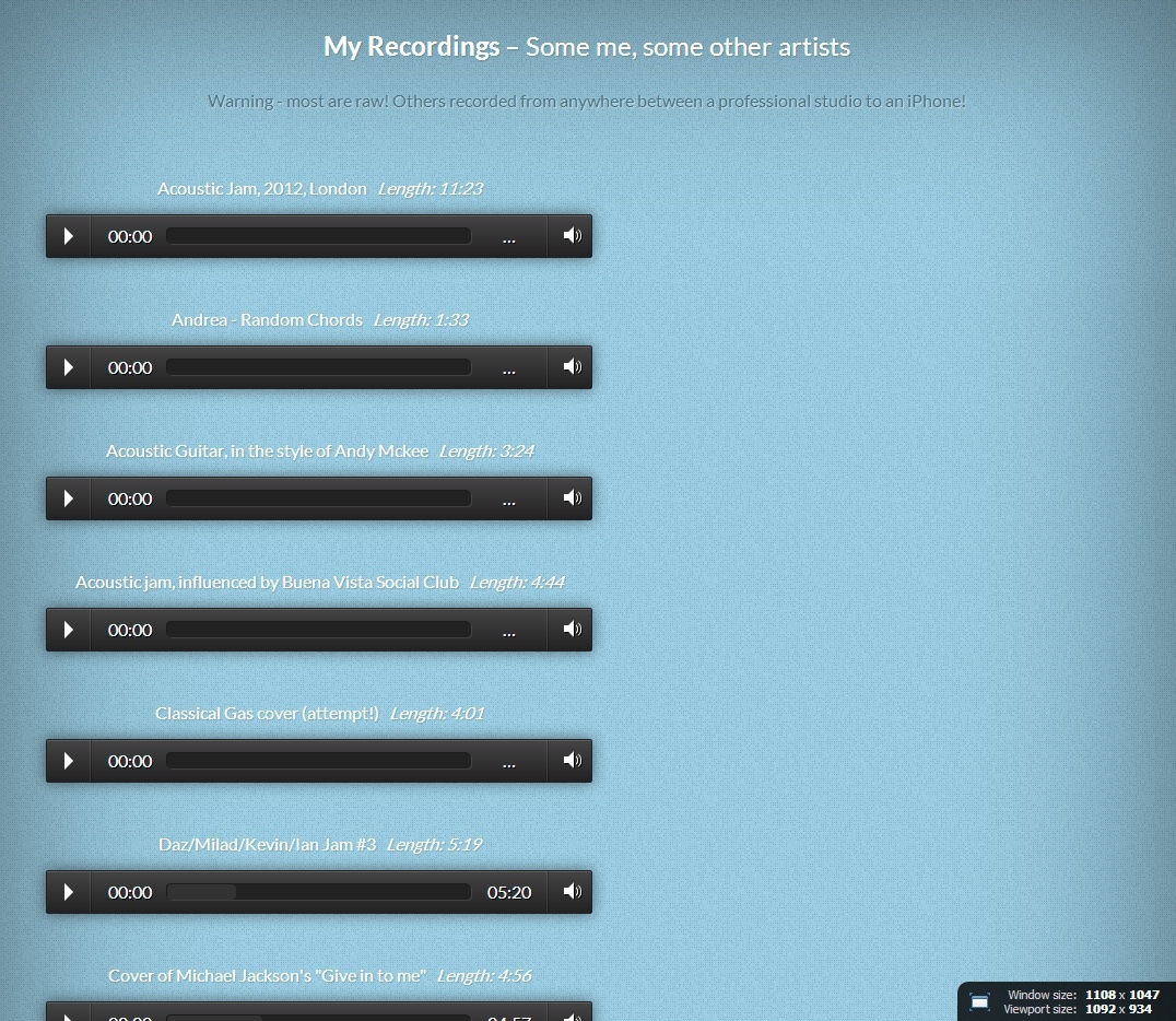 Darryl October Recordings